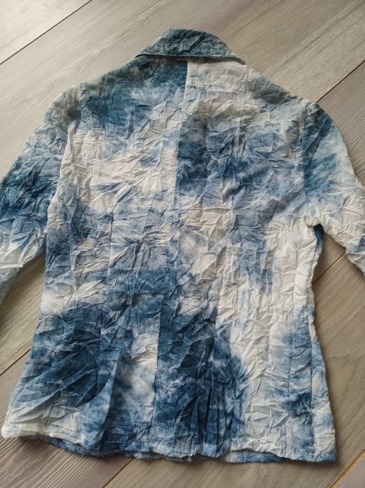Koszula damska z długim rękawem niebiesko biała vintage blue sand M/38