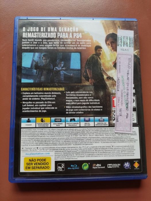 Jogo The Last Of Us Remastered Playstation 4