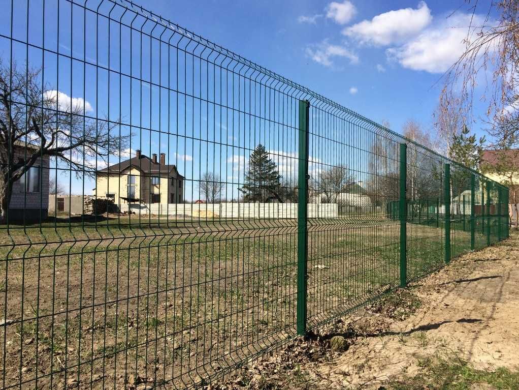 Секційна огорожа 3D Паркан металевий Забор від виробника Сітка Ворота