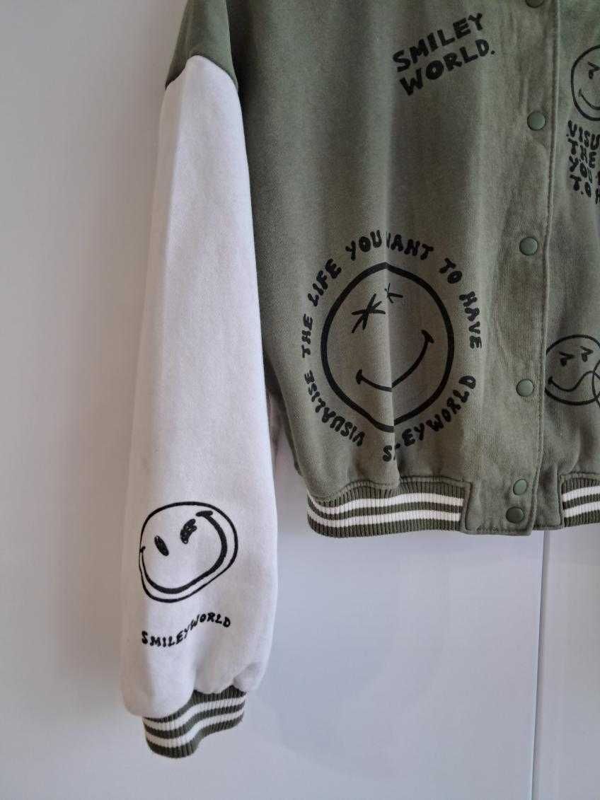 Nowość 2025:) bluza bejsbolówka Smiley World H&M roz 146/152