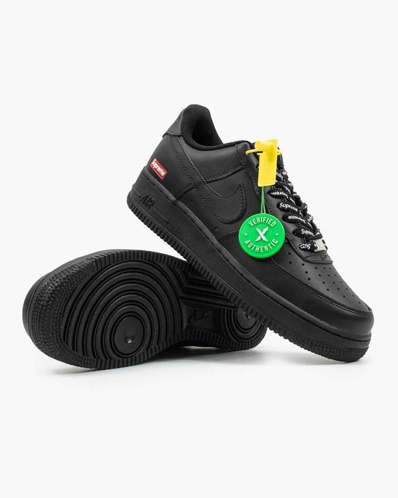 Кросівки Nike Air Force 1 Low x Supreme Black premium