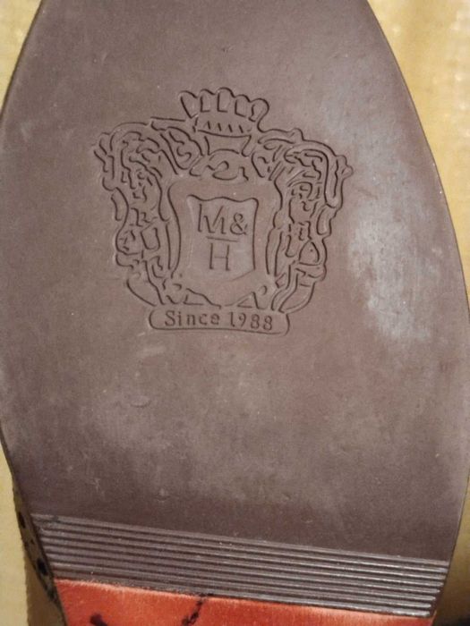 Туфлі-броги оксфорди спектатори шкіряні чоловічі Melvin & Hamilton 40р