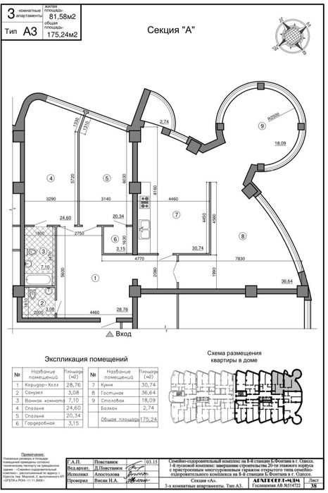 VIP Апартаменты в АРКАДИИ с захватывающей панорамой моря ,парк Юность