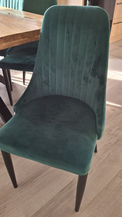 Krzesla butelkowa zieleń 8szt