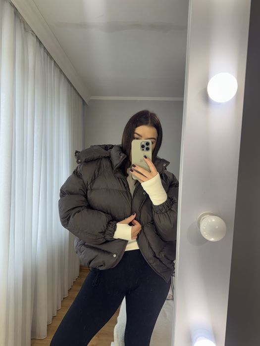 Пуховик шоколадний