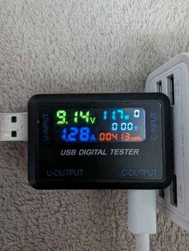 USB tester ЮСБ тестер ёмкости аккумуляторов Амперметр вольтметр