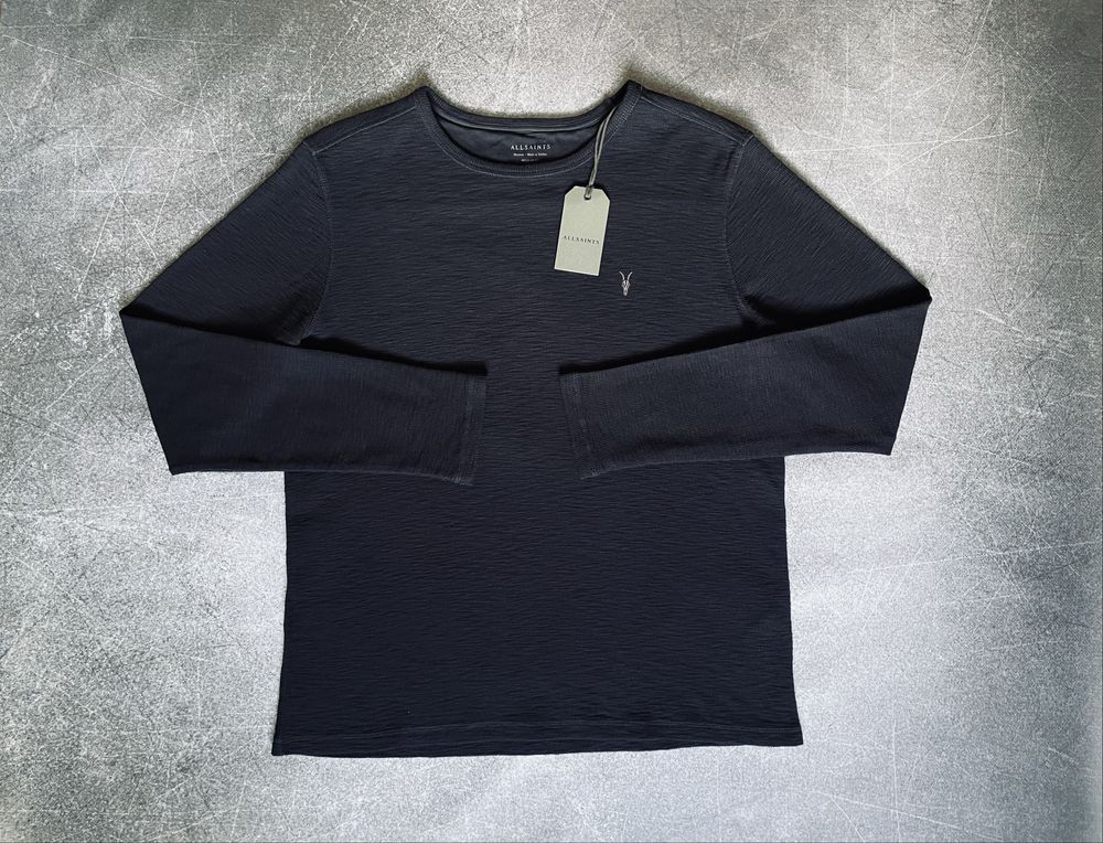 Чоловічий лонгслів оригінал ALLSAINTS MD021R Muse LS Crew | INK Navy