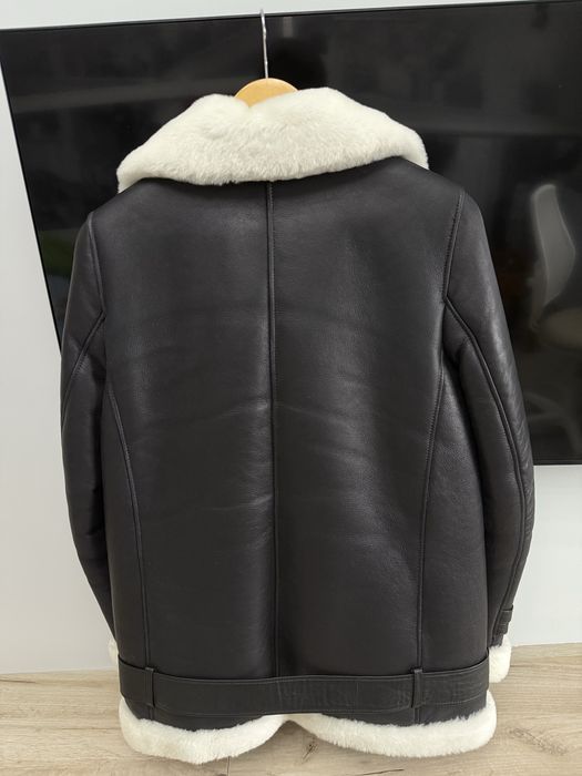 Шкіряна з натуральним хутром дублянка