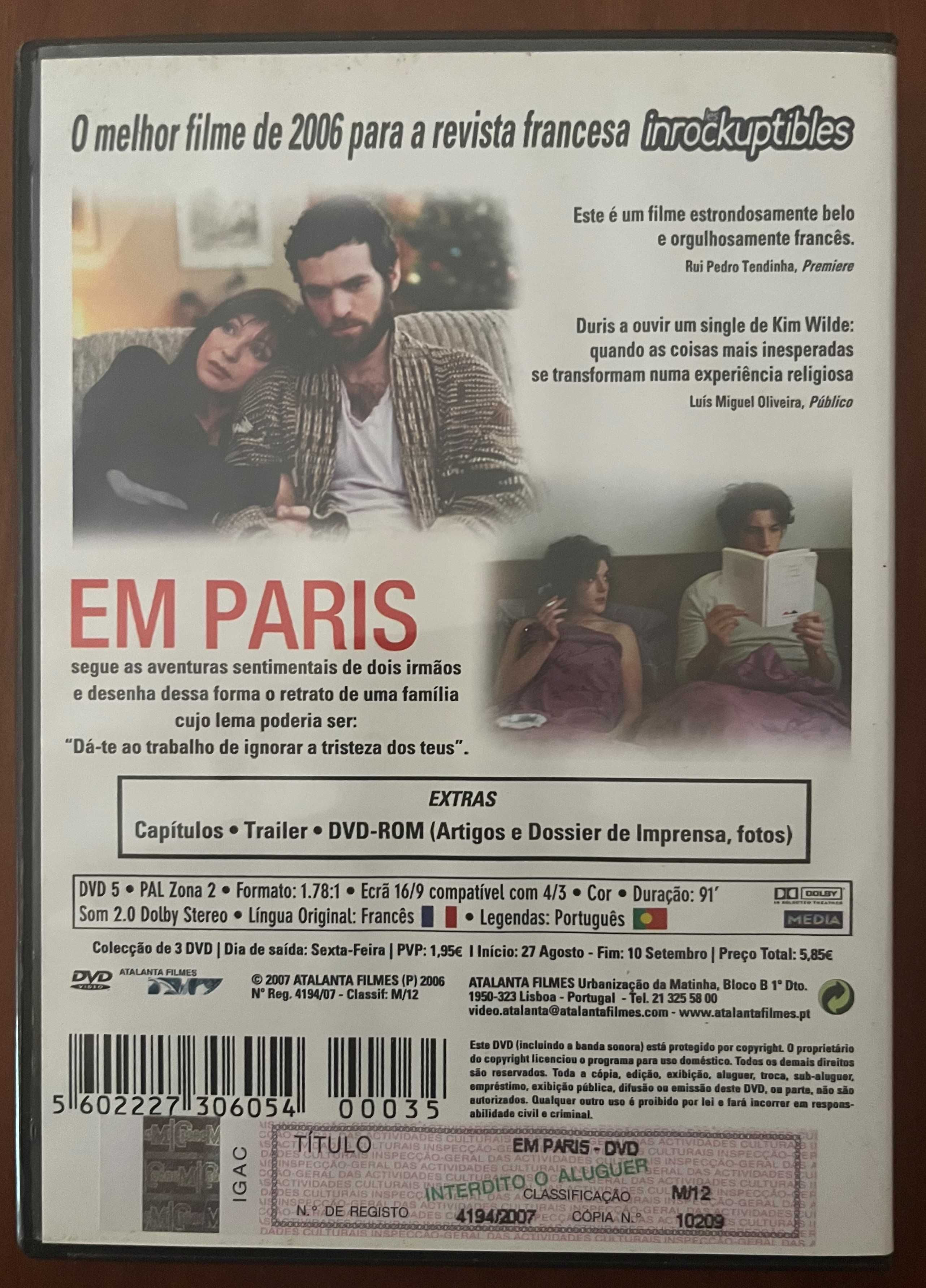 DVD "Em Paris" de Christophe Honoré