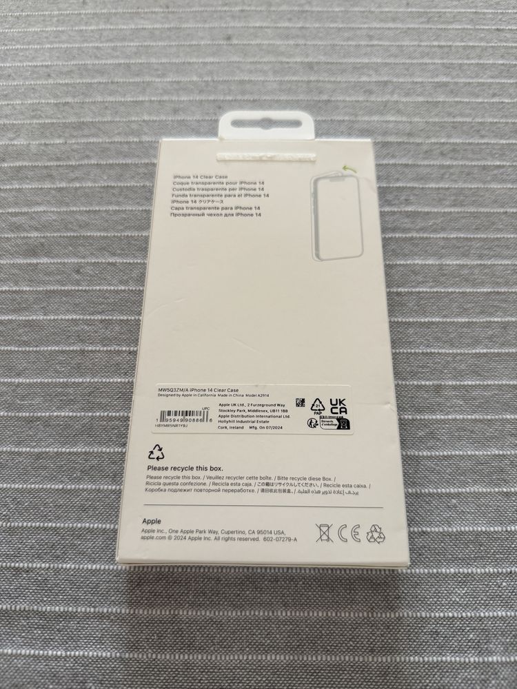 Etui APPLE Clear Case MagSafe do iPhone 14 Przezroczysty oryginał