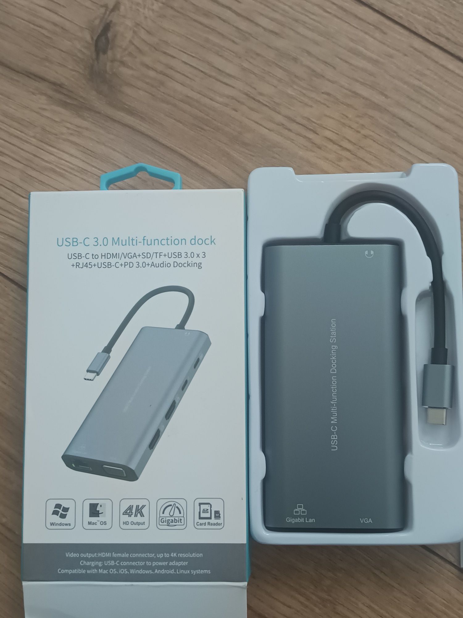 Olycism Stacja dokująca USB C z podwójnym HDMI 12 w 1 Multi-function