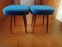 2x Taboret tapicerowany typ 270-25 PRL (vintage)