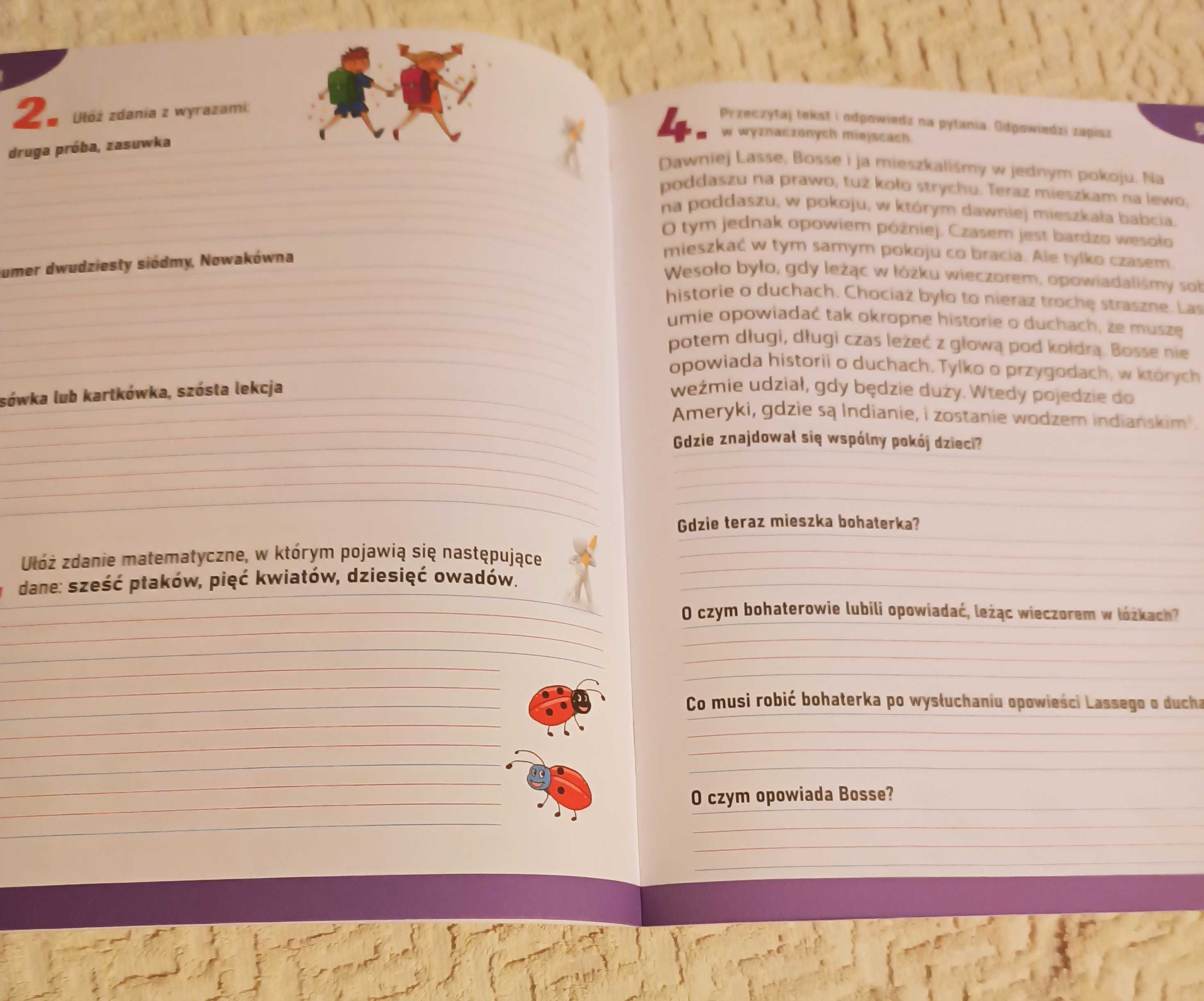 Dyktanda klasa 2 - książka edukacyjna dla dzieci  i nauczycieli
