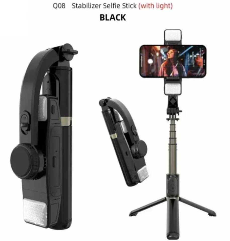 Gimbal do smartfona Bluetooth selfie statyw + oświetlenie.