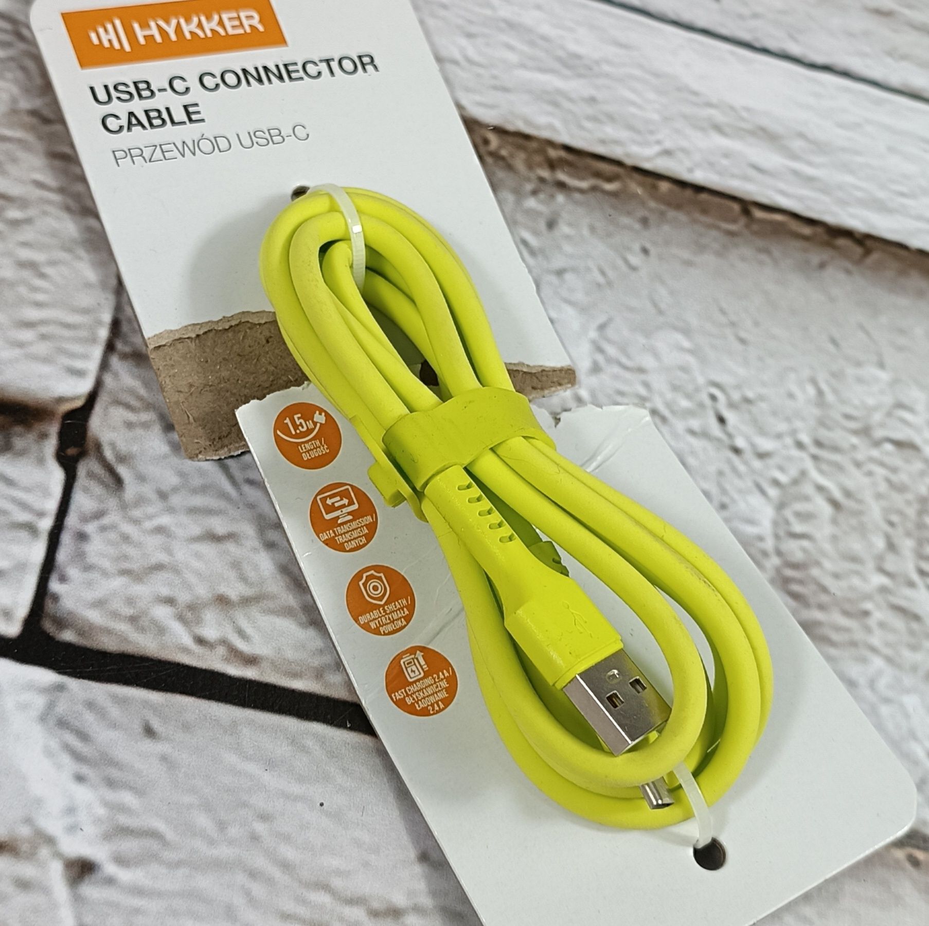 Kabel USB-C Hykker 1,5m