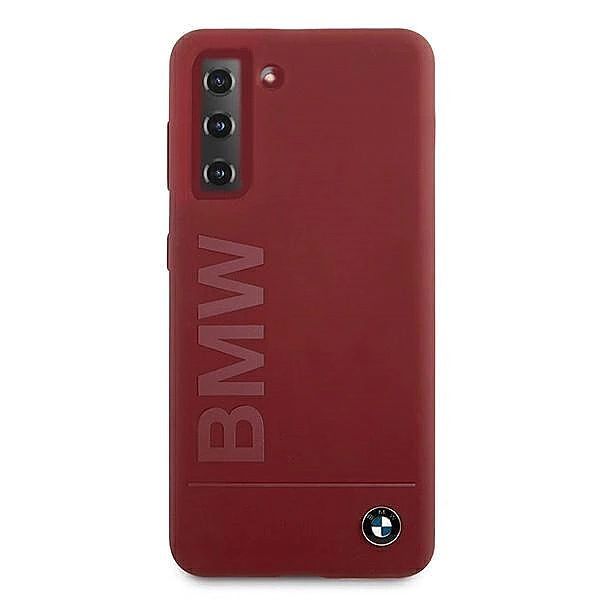Etui Bmw Silicone Signature Logo na Samsung Galaxy S21+ - czerwone