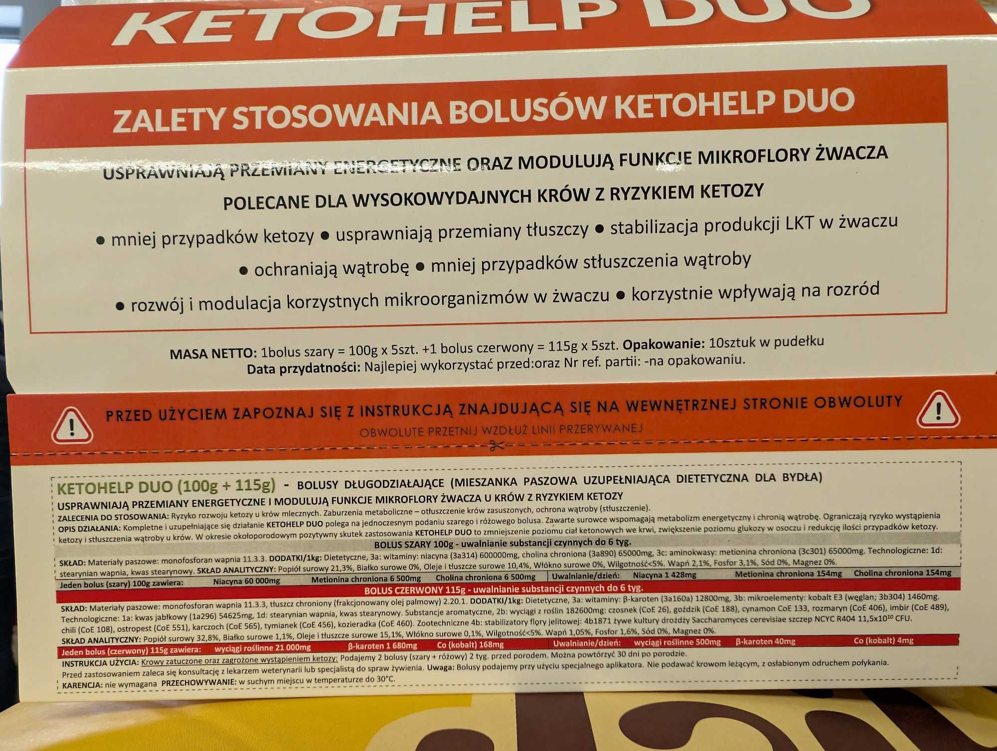 Bolusy dla krów przeciw ketozie 10szt. KETOHELP DUO