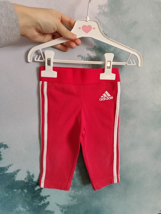 Leginsy adidas różowe dla dziewczynki 68