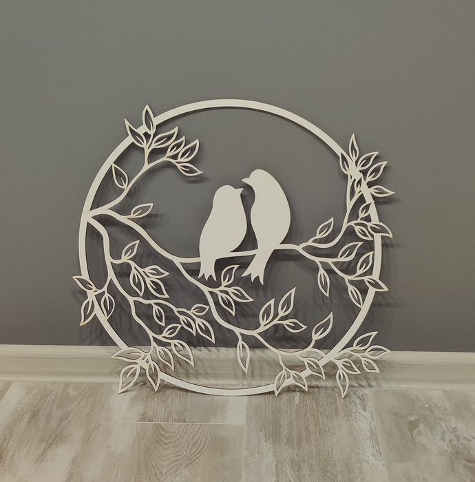 Весеннее пано на стену с птицами в стиле лофт