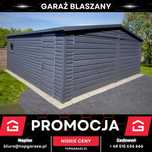 Garaż blaszany garaz grafitowy dwustanowiskowy 6x6m garaze na wymiar
