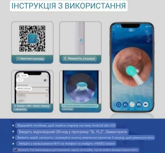 Эндоскоп медичний модель NE7 для Ios та Android