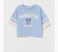 T - shirt krótki Manhattan firmy H&M rozm. 158-164 cm