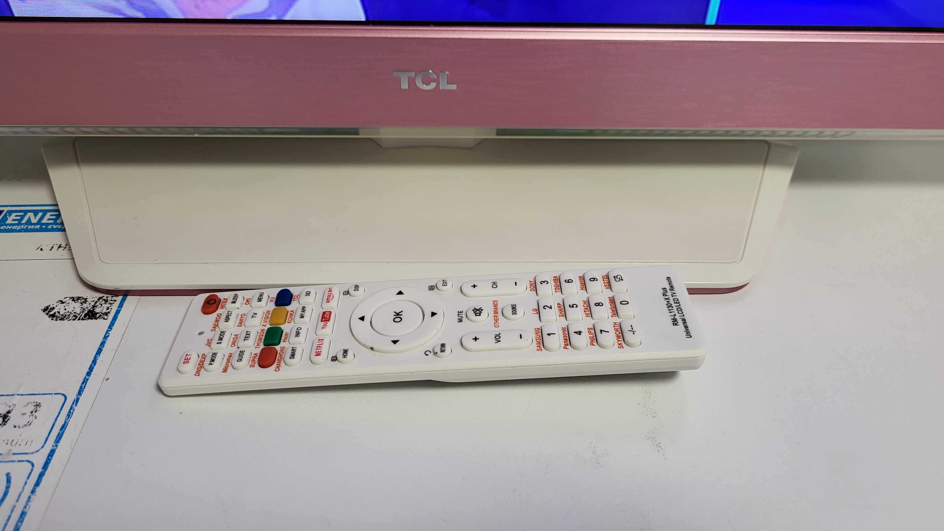 TCL 28" LED L28E4153 HD Ready USB HDMI Pastelowy róż.