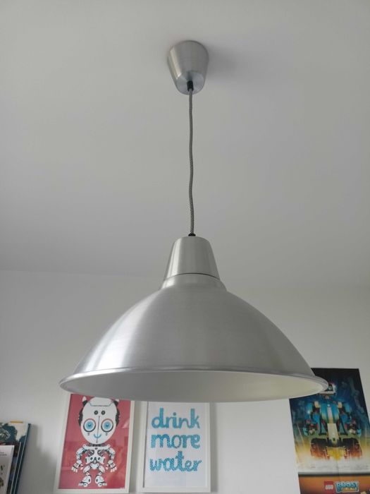 Lampa IKEA T0705 sufitowa wisząca aluminiowa średnica 38 cm