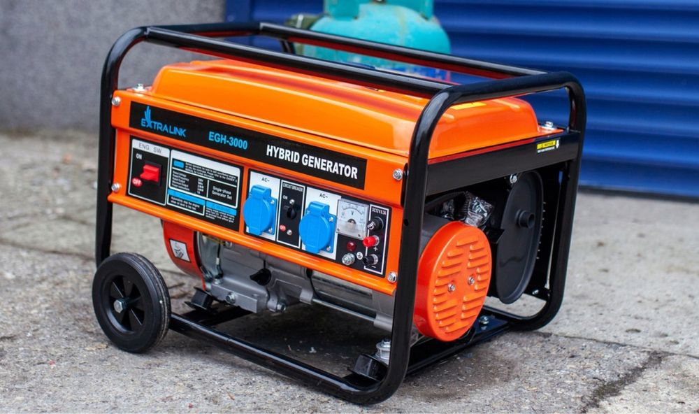 Генератор гібридний Extralink 3кВт газ/бензин Бензиновый генератор