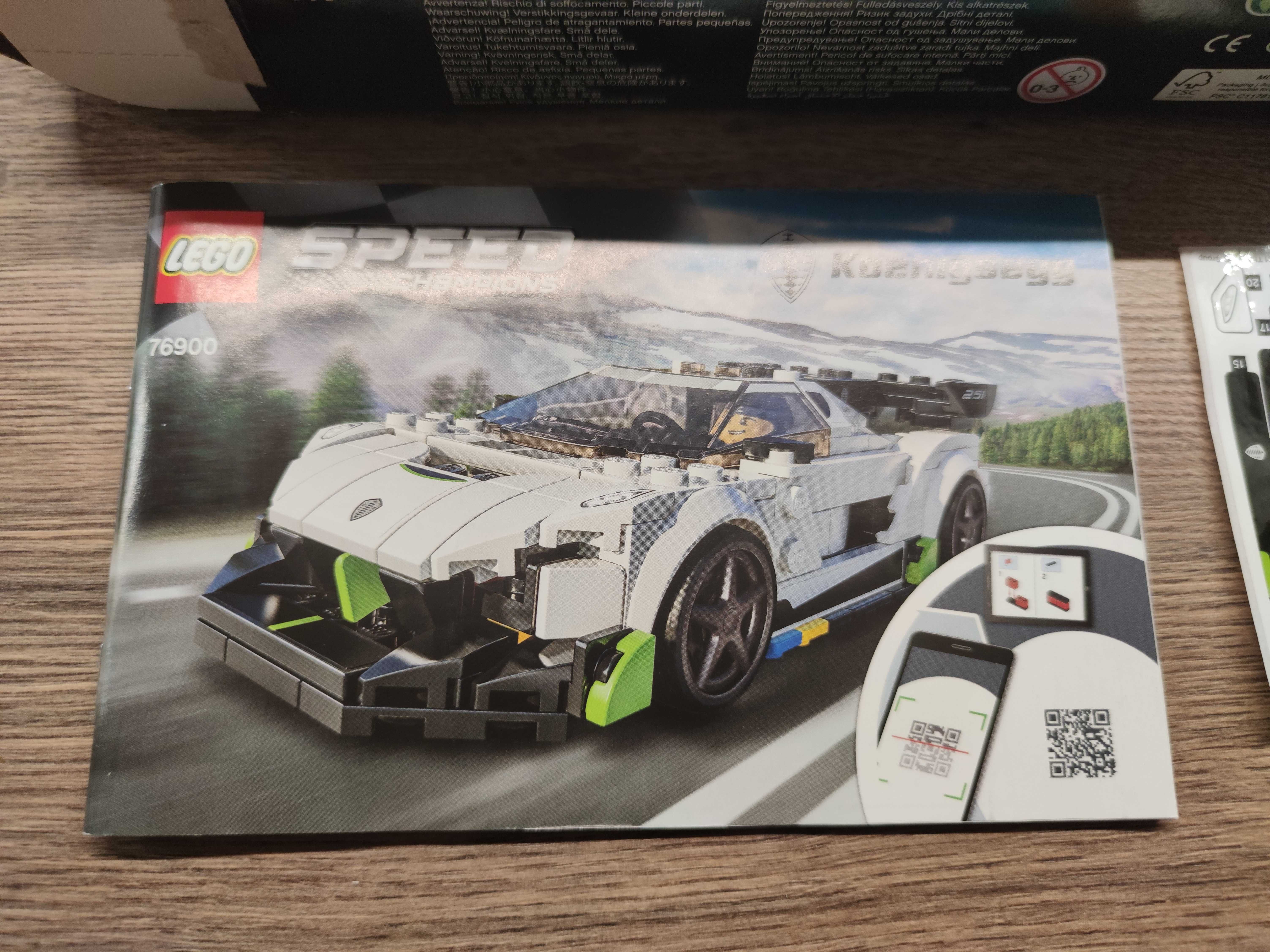 Lego Speed | 76900 | Koenigsegg Jesko | Pudełko+instrukcja+naklejki