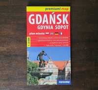 Mapa turystyczna Gdańsk Gdynia Sopot. Premium map. Stan idealny
