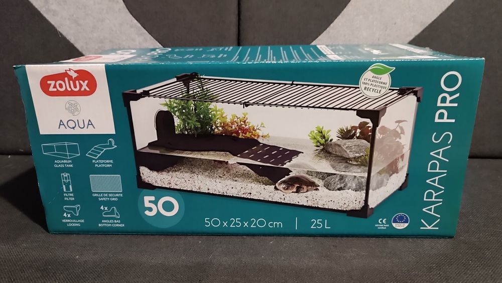 Akwarium Terrarium dla żółwia wodno lądowego