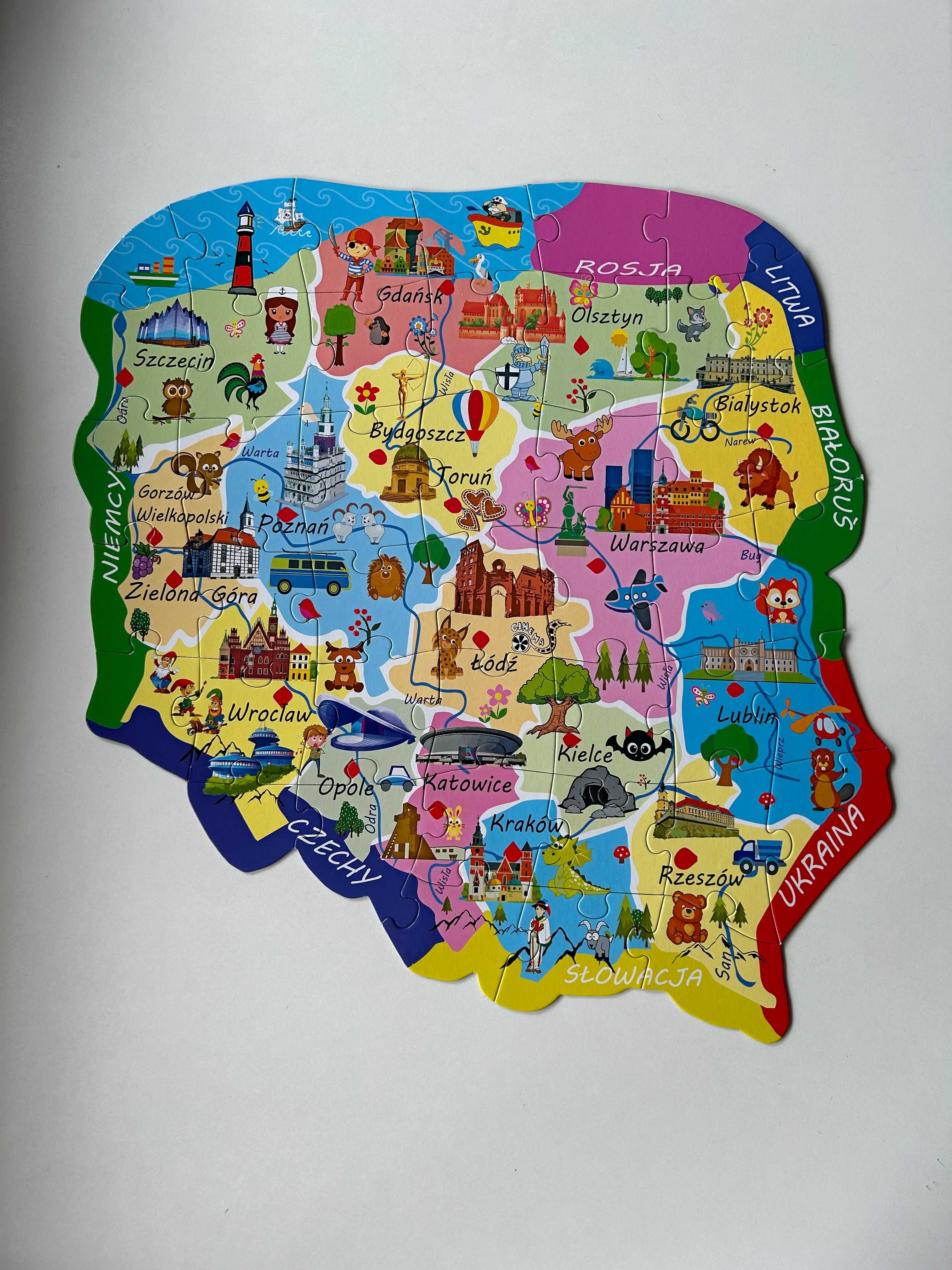 Puzzle Małego Bystrzaka, Mapa Polski