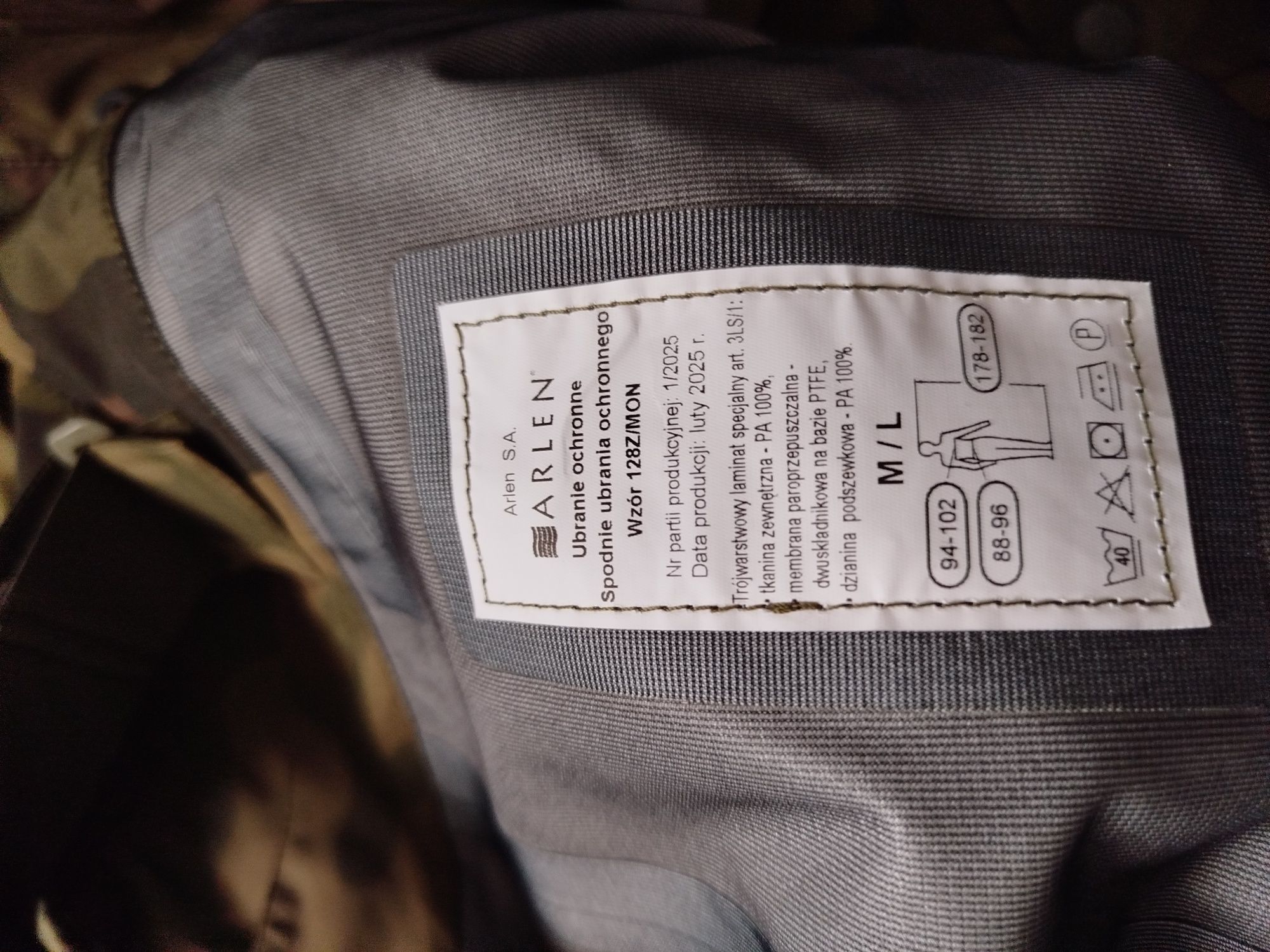 Ubranie ochronne Gore-tex