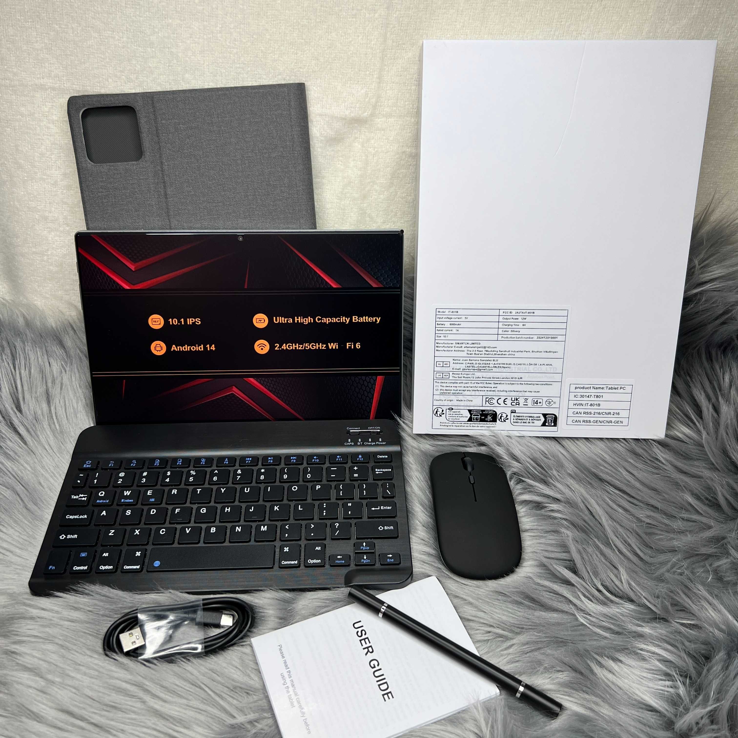 Планшет ATMPC 12/128Gb, 6000 mAh, Android 14, Wi-Fi Titanium Metal