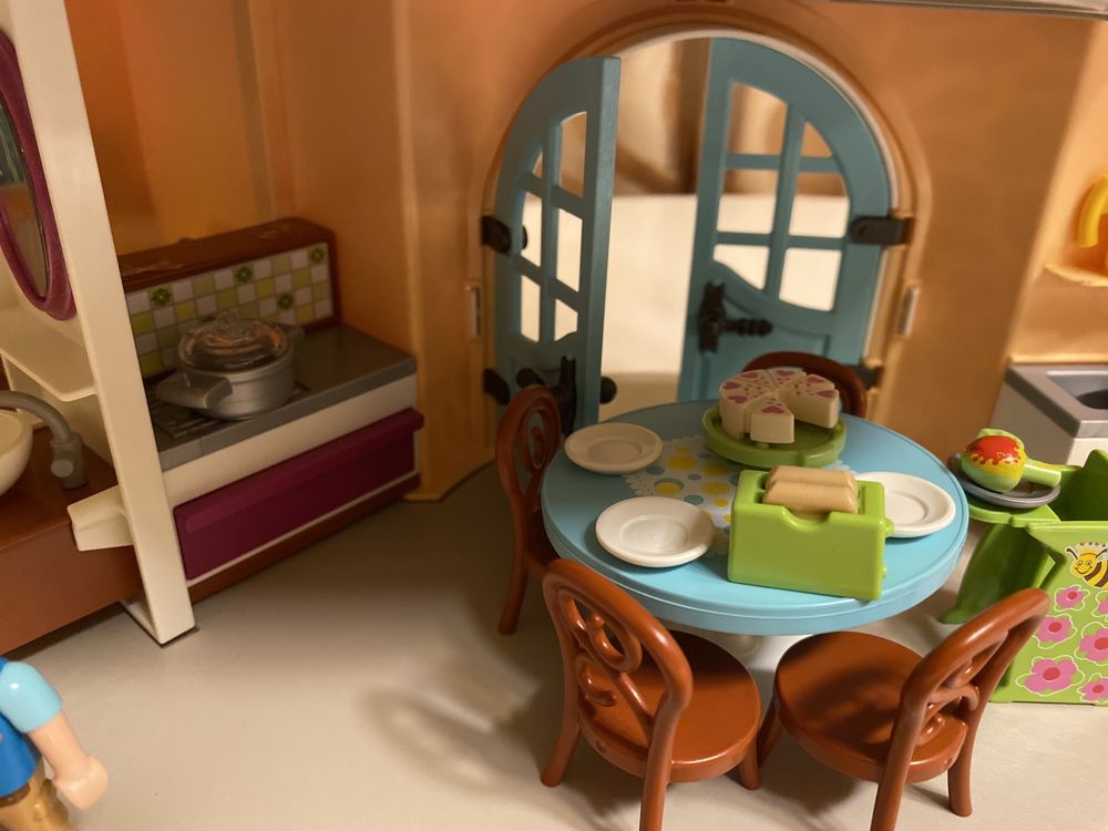 Chale Playmobil com caixa Family Fun casa moradia ferias 9420
