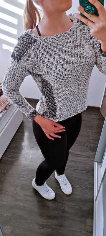 Sweter damski biały, czarny NA SYLWESTRA, ZIMA #y2k #00s #oversize