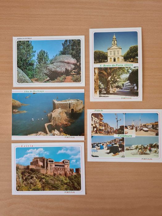5 postais ilustrados sobre Portugal da coleção Âncora