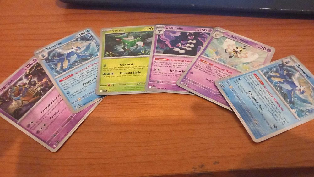 Pack de 6 cartas pokemon holograficas originais