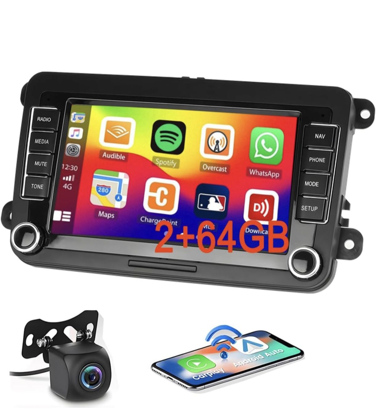 Radio 2 dim para VW golf e skoda