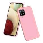 Etui Samsung Galaxy A12, silikonowe, różowe, slim, ranty, VEELELD