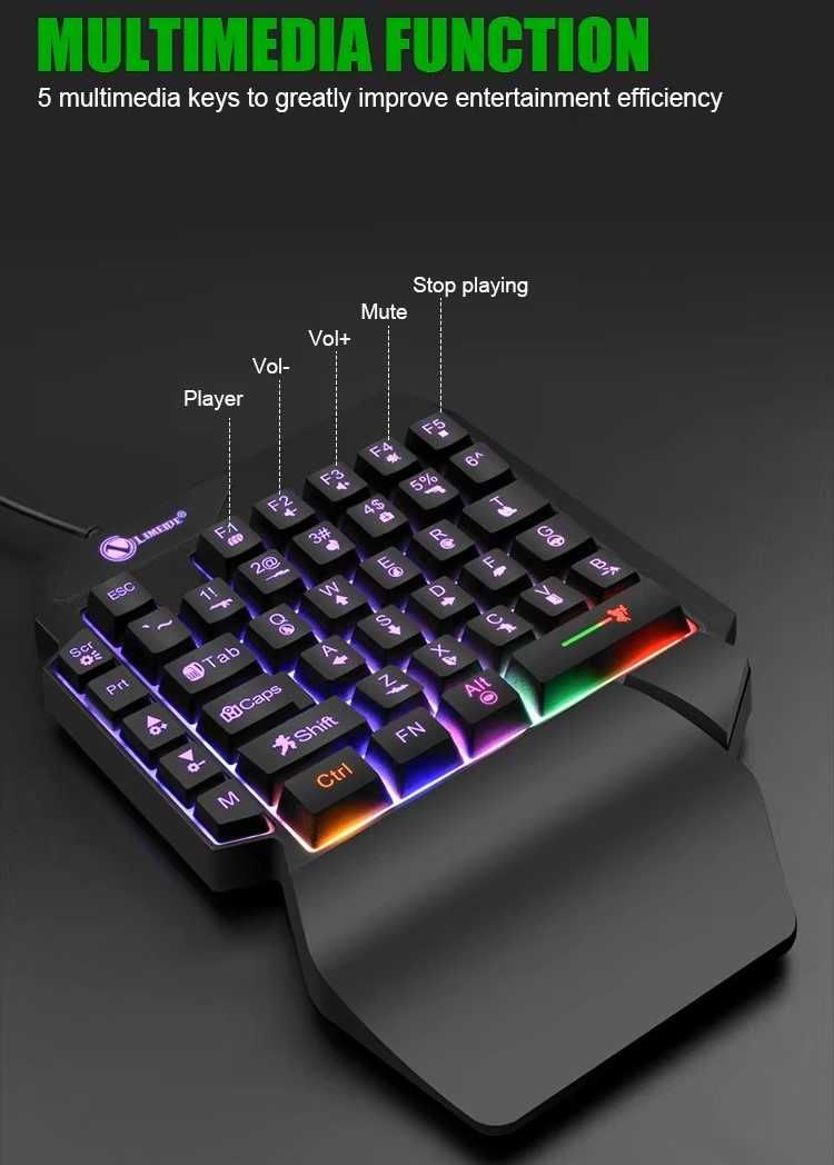 Gamming Keypad Keyboard Teclado RGB 40 teclas NOVO