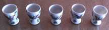 conjunto de copinhos de ovos quentes
