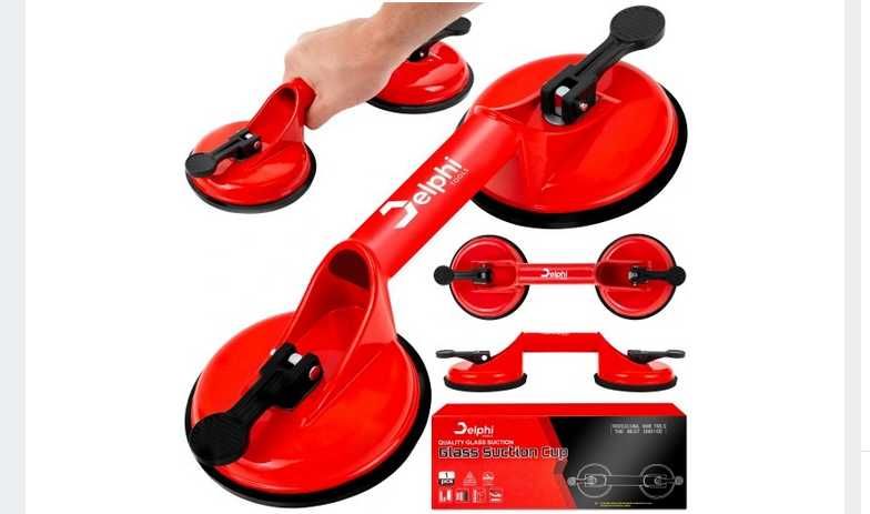 Przyssawka Do Szyb Szkła Płytek Glazury Gresu PODWÓJNA UCHWYT DO 90 KG