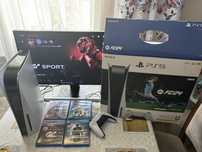 Konsola playstation 5 z napedem stan jak nowy gry, pad dualsense
