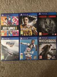 Gry PS4 ( Fifa, Nba, need for speed, watch dogs etc