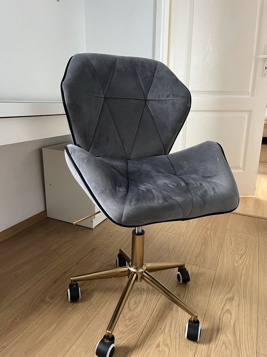 Krzesło obrotowe SZARE-welur