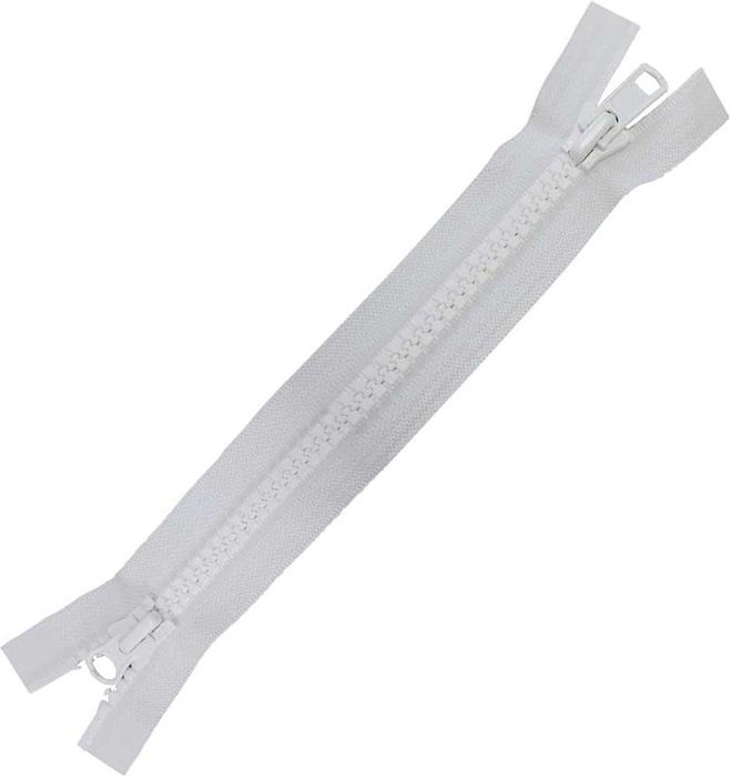 Zamek błyskawiczny dwusuwakowy biały 110 cm YKK