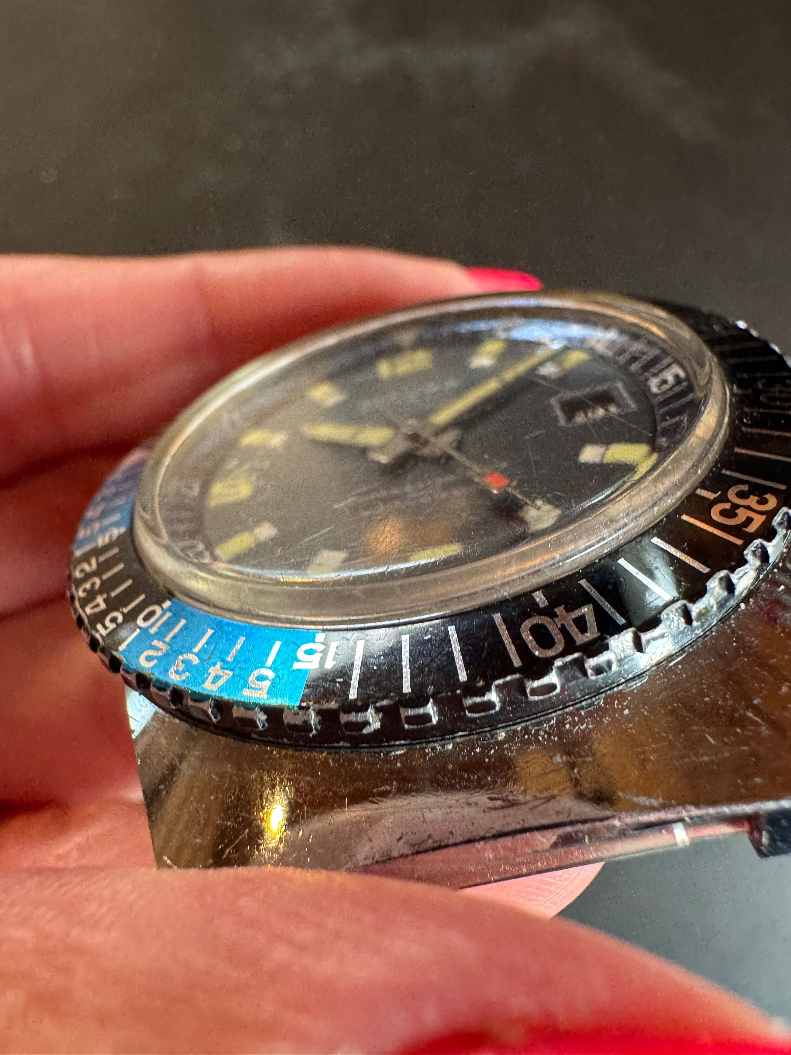 Zegarek Sicura Superwaterproof 400 – vintage 1968/69  40 mm do naprawy