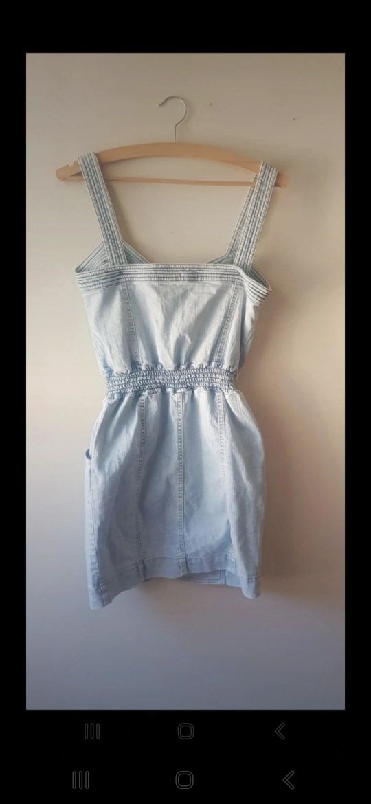 Sukienka jeans bawełniana na ramiączkach S